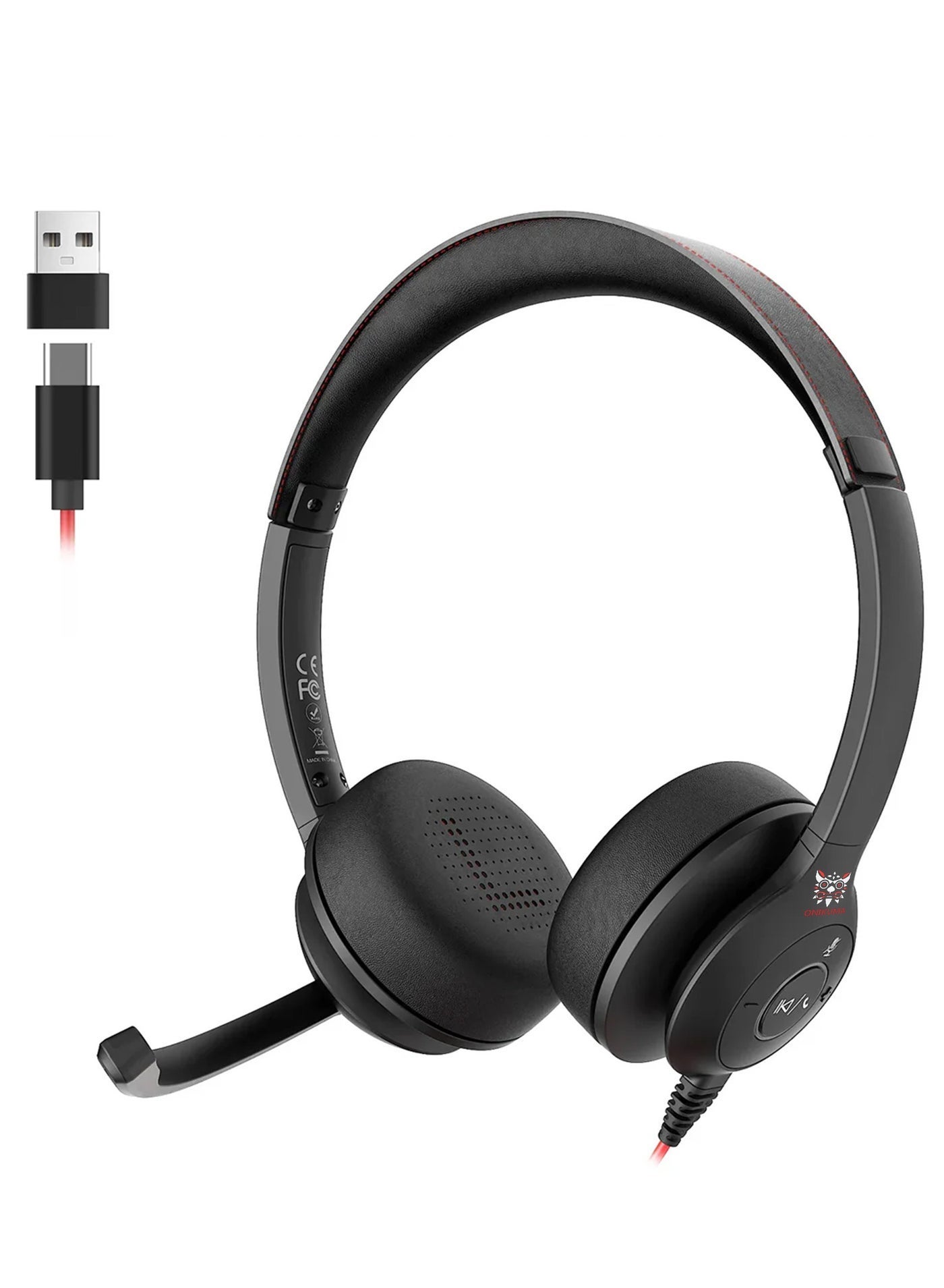 ONIKUMA ONIKUMA Professional Wired Computer Headset With Noise Cancelling Microphone typec ZCE62BA0489863C731991Z